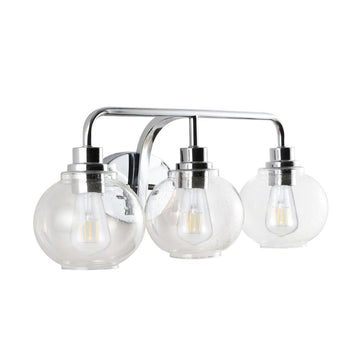 Sandrine Iron/Seeded Glass Cottage Rustic LED Vanity Light